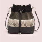 Proenza Schouler Black with Python Medium Bucket Bag - Pre-Fall 2014