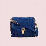 Proenza Schouler Cadet Blue PS1 Pouch Suede Fringe Bag - Pre-Fall 2014