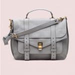 Proenza Schouler Concrete Grey PS1 Large Leather Bag - Pre-Fall 2014