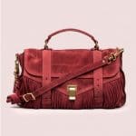Proenza Schouler Red Velvet PS1 Medium Fringe Bag - Pre-Fall 2014