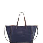 Valentino Blue/Brown Rockstud Double-Side Tote Bag - Pre-Fall 2014