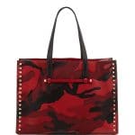 Valentino Red Rockstud Camo Medium Tote Bag - Pre-Fall 2014