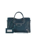 Balenciaga Blue Classic City Metallic Edge Bag