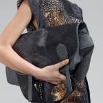 Bottega Veneta New Dark Grey Pony Waxed Leather Gardena Bag - Pre-Fall 2014