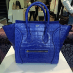Celine Blue Crocodile Mini Luggage Bag - Prefall 2014