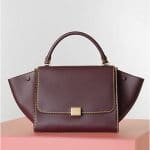 Celine Burgundy Spazzolato Trapeze Bag - Winter 2014