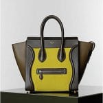 Celine Charteuse Green Nubuck Suede Mini Luggage tote Bag - Winter 2014