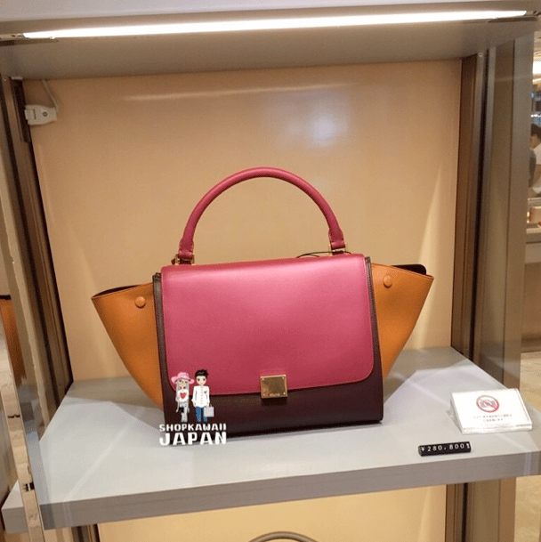 Celine Fuchsia/Orange/Burgundy Trapeze Mini Bag - Prefall 2014