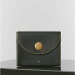 Celine Green Khaki Orb Clutch Vegetal Calfskin - Winter 2014