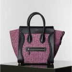 Celine Purple Tweed Mini Luggage Bag - Winter 2014