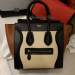 Celine Sandy Brown/Cream/Black Mini Luggage Bag - Prefall 2014