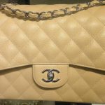 Chanel Beige Classic Flap Jumbo Bag