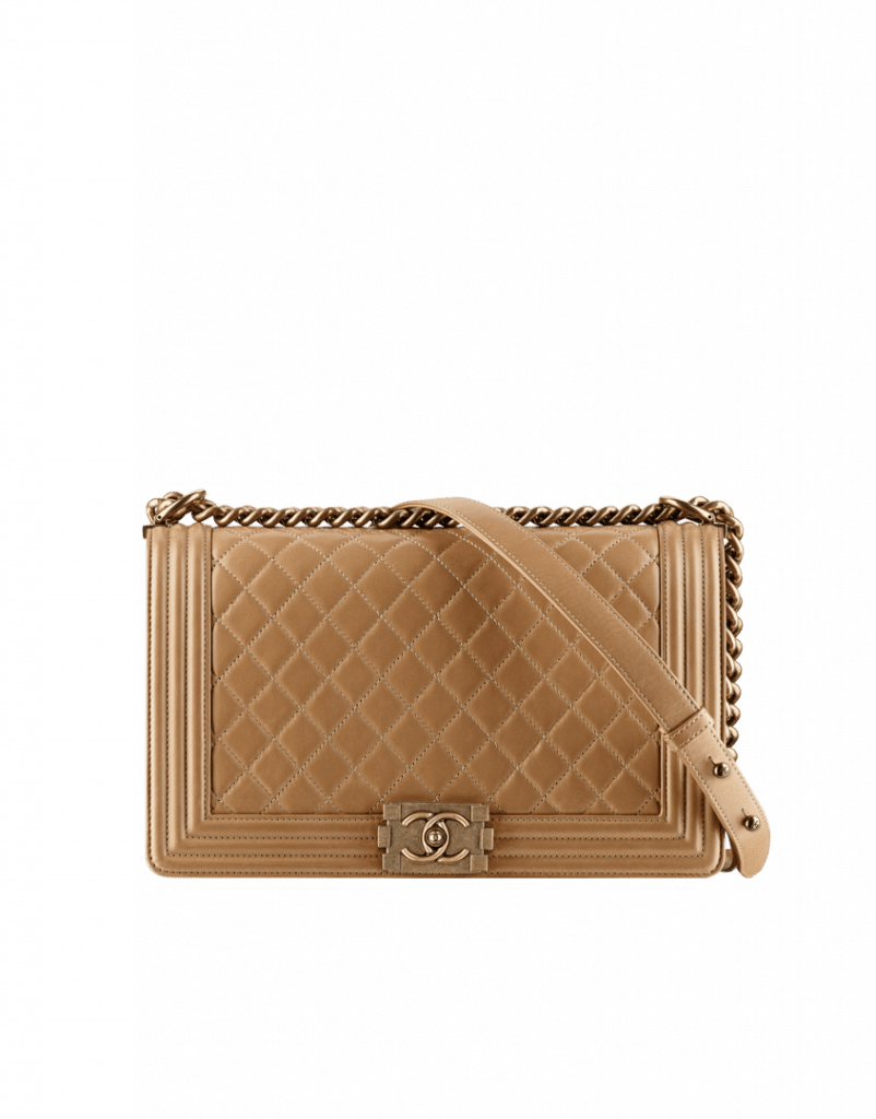 Chanel Beige Large Boy Flap Bag - Prefall 2014