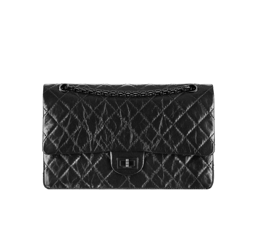Chanel Black on Black Aged Re-issue 226 Flap Bag - Prefall 2014 -2