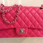 Chanel Fuchsia Classic Flap Medium Bag