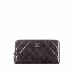 Chanel Gray Patent CC Zipped Wallet - Pre-Fall 2014
