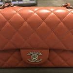 Chanel Orange Classic Flap Mini Bag