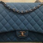 Chanel Sky Blue Caviar Maxi Flap Bag - Prefall 2014