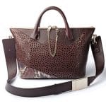 Chloe Brown Perforated with Python Baylee Bag - Fall/Winter 2014