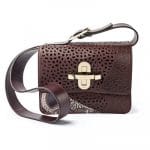 Chloe Brown Perforated with Python Satchel Bag - Fall/Winter 2014