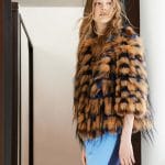 Chloe Tan/Blue Fur Coat - Resort 2015