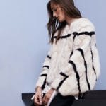 Chloe White/Black Fur Coat - Resort 2015