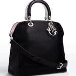 Dior Black with Rose Dragee Lining Granville Tote Bag