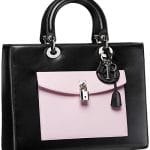 Dior Black/Pink Lady Dior with Front Pocket Bag - Fall 2014