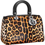 Dior Cheetah Print Pony-Effect Granville Polochon Bag