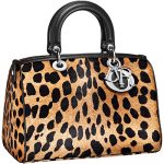 Dior Leopard Print Pony-Effect Granville Polochon Bag