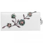 Dior White Floral Embellished Clutch Bag - Fall 2014