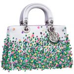 Dior White Floral Embellished Diorissimo Bag - Fall 2014