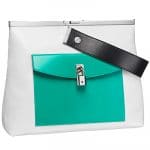 Dior White/Mint Green/Black Pocket Tote Bag - Fall 2014