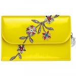 Dior Yellow Floral Embellished Clutch Bag - Fall 2014