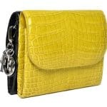 Dior Yellow/Black Croc Mini Double Clutch Bag - Fall 2014