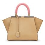 Fendi Beige with Pink Mink Handles 3Jours Mini Bag
