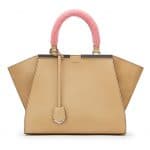 Fendi Beige with Pink Mink Handles 3Jours Mini Bag