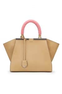 Fendi Beige with Pink Mink Handles 3Jours Mini Bag