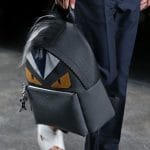 Fendi Black Monster Backpack Bag - Men's Spring/Summer 2015