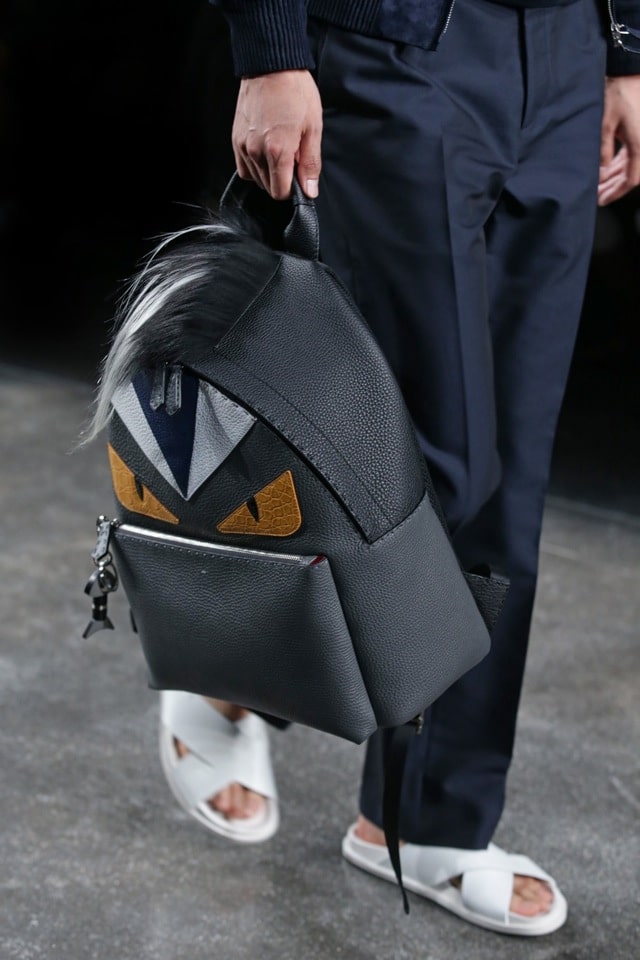 Fendi Men's Spring/Summer 2015 collection feature Selleria Backpacks