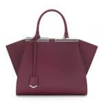 Fendi Bordeaux/Beige Mini 3Jours Bag