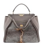Fendi Brown Fur/Leather Peekaboo Large Bag