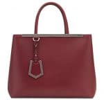 Fendi Cherry Red 2Jours Tote Bag