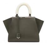 Fendi Dark Green with White Mink Handles 3Jours Mini Bag