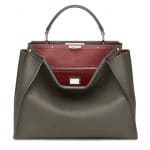 Fendi Dark Green/Red Peekaboo Large Bag