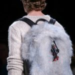 Fendi Gray Fur Backpack Bag - Men's Spring/Summer 2015