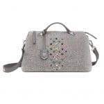 Fendi Gray Shearling with Embellishments By The Way Bag