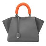 Fendi Gray with Orange Mink Handles 3Jours Mini Bag