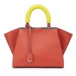 Fendi Orange with Yellow Mink Handles 3Jours Mini Bag