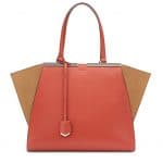 Fendi Orange/Beige 3Jours Tote Bag